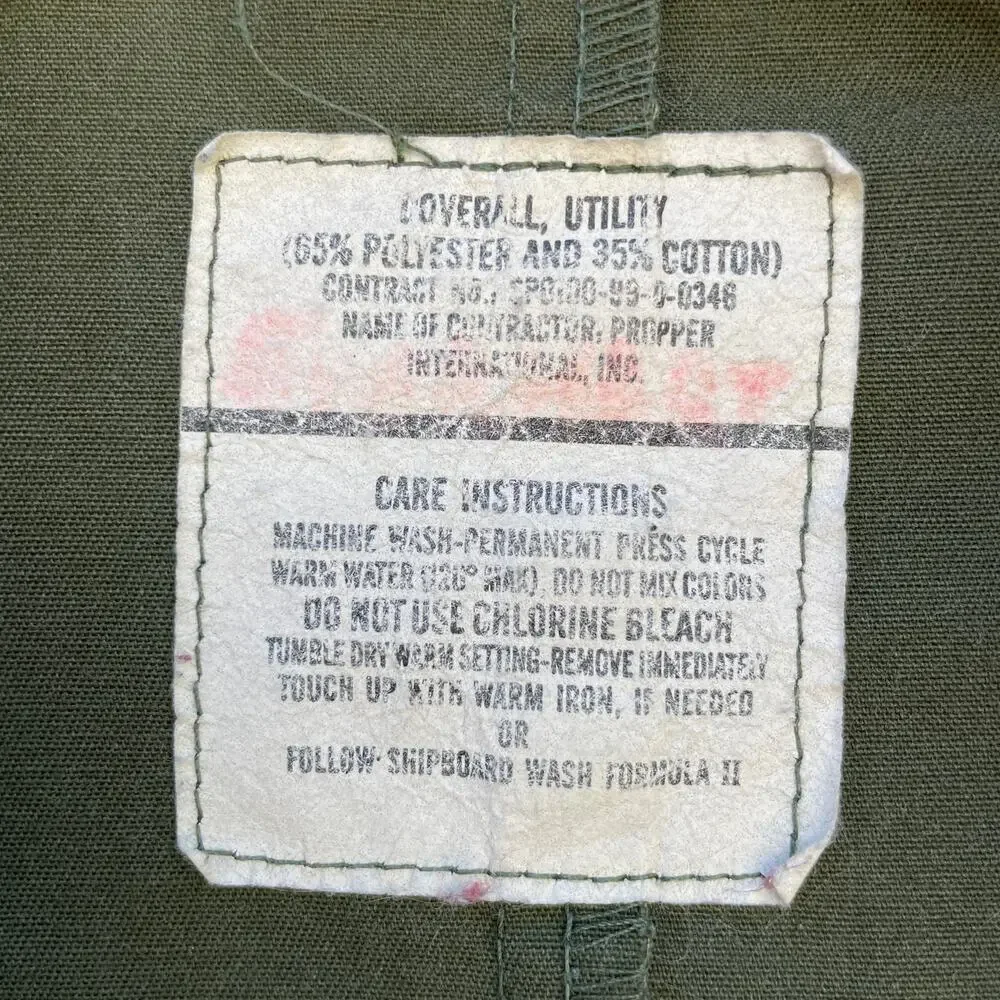 Vintage US Military Utility Coveralls Size 48L Distressed